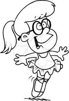 Royalty Free Clipart Image of a Little Ballerina