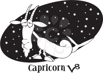 Royalty Free Clipart Image of a Capricorn