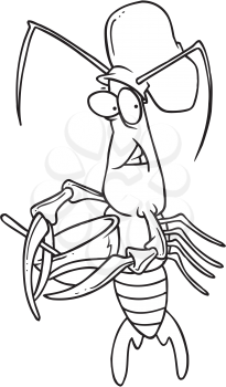 Royalty Free Clipart Image of a Lobster Cook