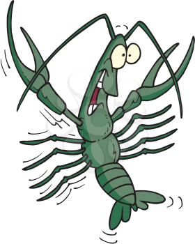 Royalty Free Clipart Image of a Crayfish