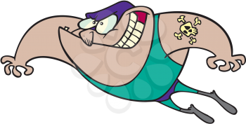 Royalty Free Clipart Image of a Wrestler