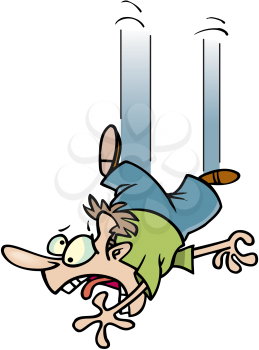 Royalty Free Clipart Image of a Man Falling