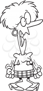Royalty Free Clipart Image of a Frustrated Woman