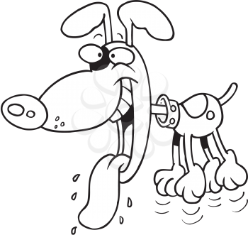 Royalty Free Clipart Image of a Perky Dog