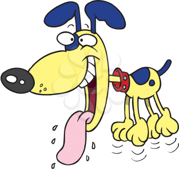 Royalty Free Clipart Image of a Panting Dog