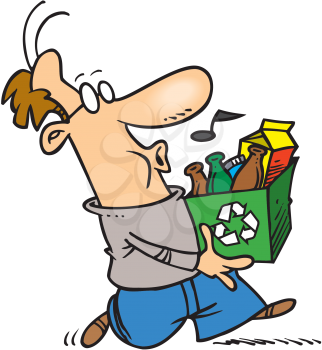 Royalty Free Clipart Image of a Recycler