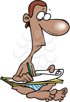 Royalty Free Clipart Image of an Egyptian Writing