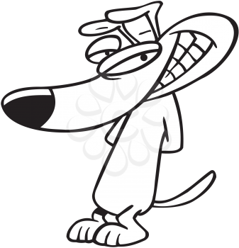 Royalty Free Clipart Image of a Grinning Dog
