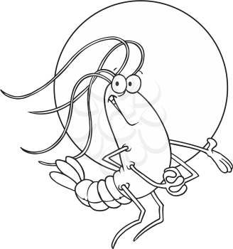 Royalty Free Clipart Image of a Shrimp