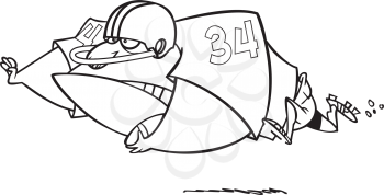 Royalty Free Clipart Image of a Football Player