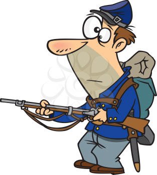 Royalty Free Clipart Image of a Union Soldier