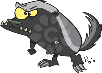 Royalty Free Clipart Image of a Badger