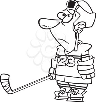 Royalty Free Clipart Image of a Hockey Player