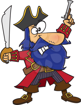 Royalty Free Clipart Image of a Pirate