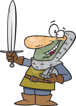 Royalty Free Clipart Image of a Castle Guard 