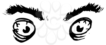 Royalty Free Clipart Image of Wild Eyes