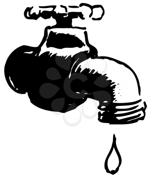 Royalty Free Clipart Image of a Faucet