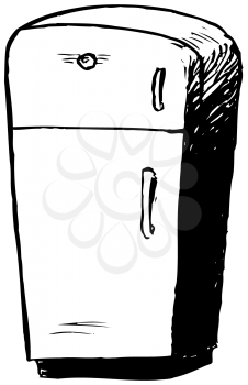 Royalty Free Clipart Image of a Refrigerator