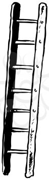 Royalty Free Clipart Image of a Ladder
