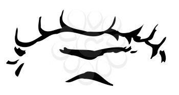 Royalty Free Clipart Image of a Toothless Mouth