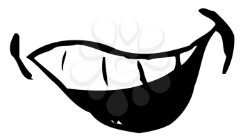 Royalty Free Clipart Image of a Quirky Smile