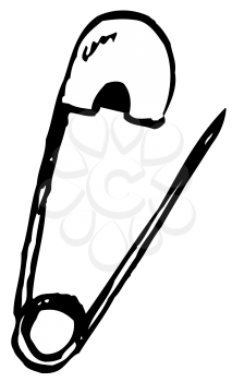 Royalty Free Clipart Image of a Diaper Pin