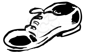 Royalty Free Clipart Image of a Man's Shoe