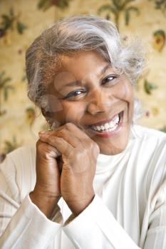Royalty Free Photo of a Portrait of an Older Woman Smiling