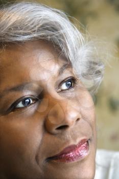 Royalty Free Photo of a Close-up Portrait of an Older Woman