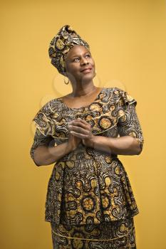 Royalty Free Photo of an African American Female in an African Dress