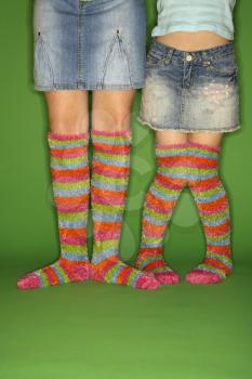 Royalty Free Photo of Children Wearing Striped Socks
