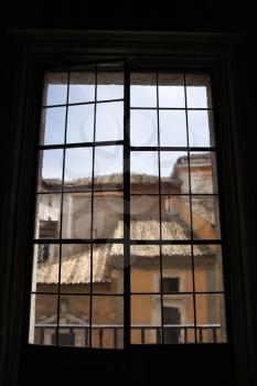 Royalty Free Photo of a View from Window in Rome, Italy