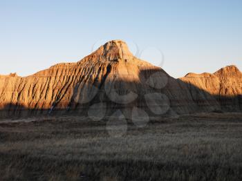 Royalty Free Photo of a Landscape in Badlands National Park, South Dakota