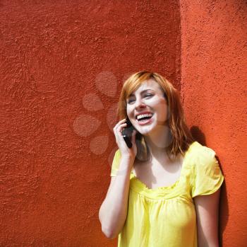 Royalty Free Photo of a Woman Talking on a Cellphone