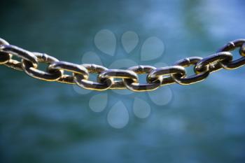 Royalty Free Photo of a Metal Chain Linked
