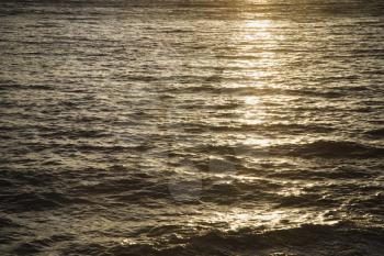 Royalty Free Photo of Sun Reflected on the Water of the Pacific Ocean