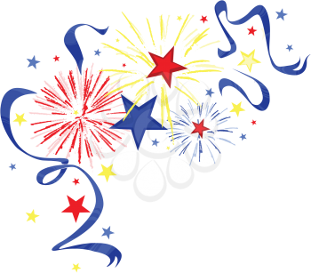 Royalty Free Clipart Image of a
Fireworks Display