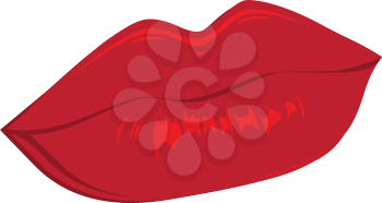 Royalty Free Clipart Image of a Woman's Lips