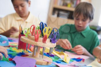 Royalty Free Photo of Students in Art Class