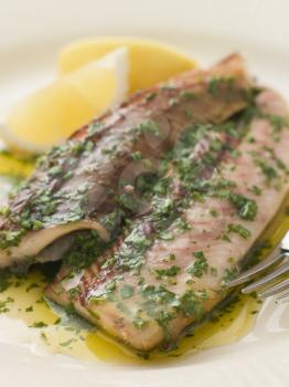 Royalty Free Photo of Loch Fyne Kippers Grilled With Parsley Butter