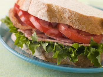 Royalty Free Photo of BLT on White Bread