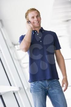 Royalty Free Photo of a Young Man With a Cellphone