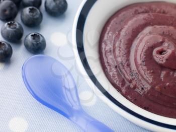Royalty Free Blueberry and Sweet Rice Puree