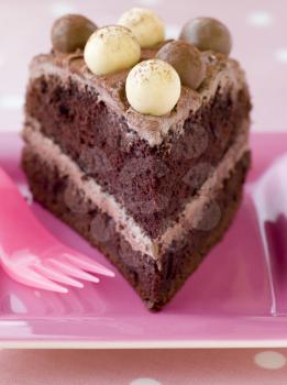 Royalty Free Slice of Chocolate Malteser Cake