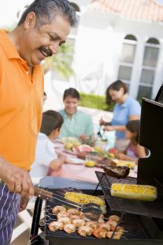 Royalty Free Photo of a Family Barbecue