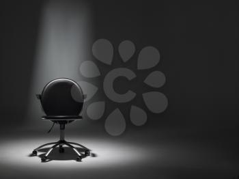 Royalty Free Photo of a Chair Under a Light