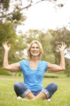 Royalty Free Photo of a Woman Doing Yoga