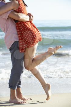 Couple Enjoying Romantic Beach Holiday