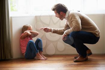 Father Shouting At Young Daughter