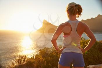 Young woman after jogging